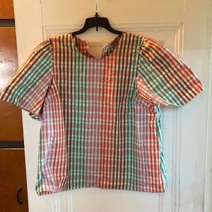KSNY Rainbow Plaid Top